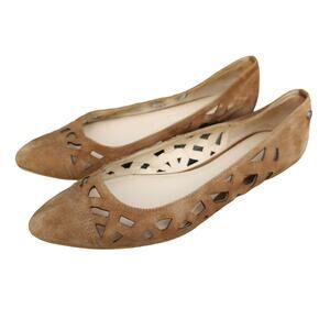 Tan Suede pointed toe Calvin Klein Flats sz 8.5